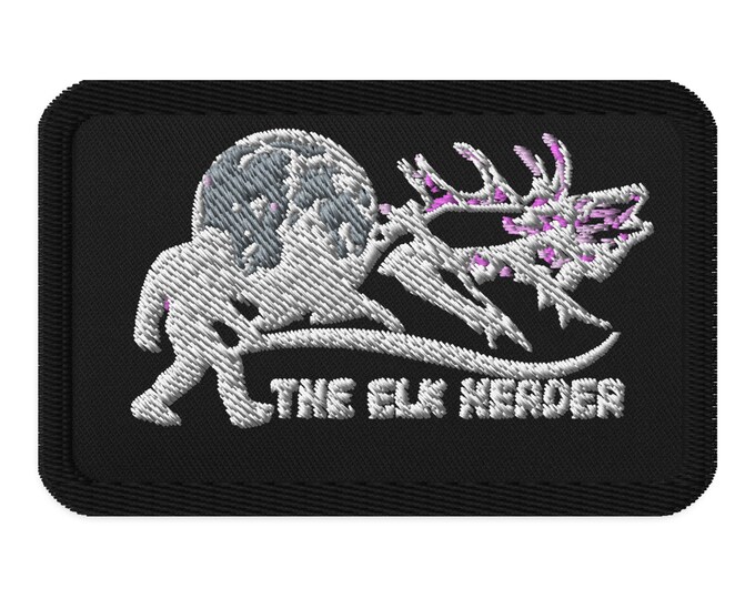 The Elk Herder Bigfoot Patch, Sasquatch Patch, Funny Bigfoot Patch, Hiking Patch, Yeti Patch, Patch, The Elk Herder Patch