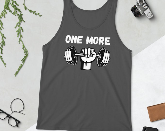 One More Gym Tank Top, Fitness Tank Top, One More Rep Gym Shirt, Gym Apparel, Fitness Apparel, Gym Wear, Fitness Wear, Training Tank Top,