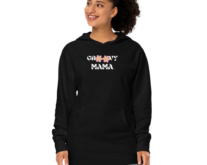 Groovy Mama Shirt Retro Mom Sweatshirt Vintage Smiley Face Hoodie Flower Hippi Birthday Christmas Apparel Mommy Boho Pregnancy Gender Reveal