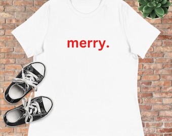 Merry Christmas Shirt Tshirt Holiday Shirt Christmas Gift T-shirt Teen Youth Women's