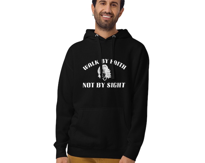 Walk By Faith Not By Sight Christian Hoodie, Christian Pullover, Christian Apparel, Christian Gift, Teen Pullover, Teen Hoodie