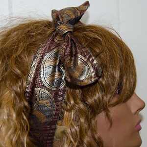 Gold Dolly Bow / Hair Wrap, Hair Scarf, Head Band  Measures 35 inches by 2 inches