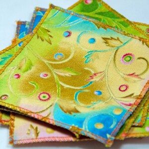 6  Makeup Remover Pads, Face Wipe, Finger Wipes Go Green - Reusable Cloth Pad -   3 3/4&quot; Square  Cotton  & Flannel