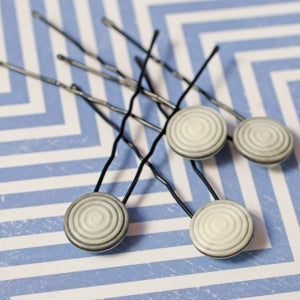 Bun Hair Pins - Bun Pins - Button Hair Pins -  Hair Jewelry - Updo Hair Style - Wedding Hair Accesory - Set of 4 - Gift For Her = OOAK