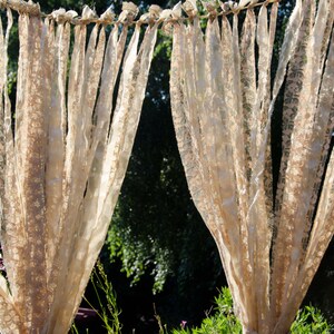 Lace Wedding Garland  Measures 4  Feet  Across and Lace Drapes Down 7 Feet Golden Yellow