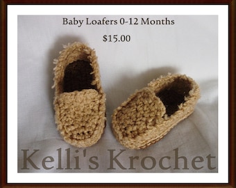 Crocheted Baby Loafers