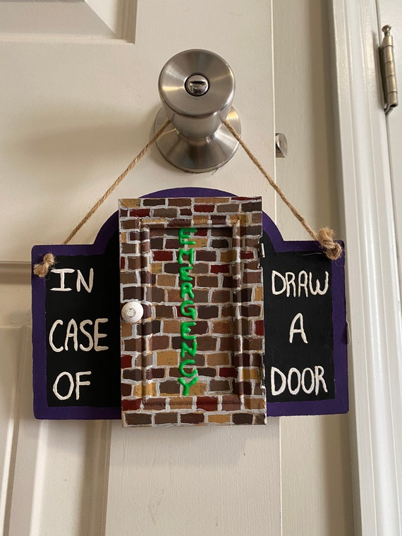 Draw A Door Beetlejuice Sign Etsy