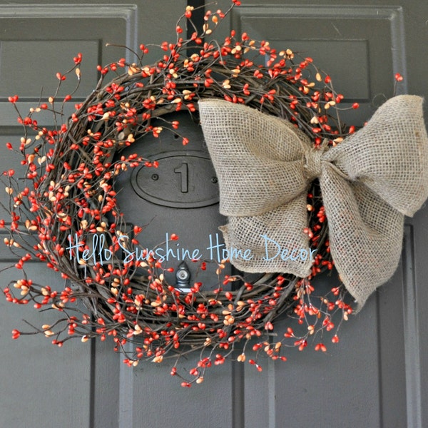Fall Berry Grapevine Wreath