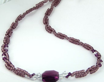 Purple Swarovski Crystal necklace