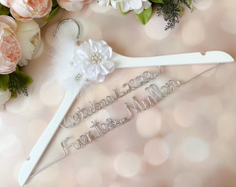 Personalize Wedding Gown Hanger-Bridal Hanger-Name Hanger-Unique Hanger- Heirloom- Choose your favorite- Customize yours today