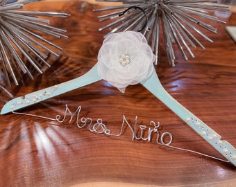 Surprise Sale-SURPRISE SALE. Personalized Bridal Wedding Hanger. Bridal Hanger. Bridal Party. Custome Hanger. Comes With Bow.