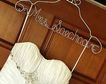 Surprise Sale-SURPRISE SALE. Personalized Bridal Wedding Hanger. Bridal Hanger. Bridal Party. Custome Hanger. Comes With Bow.