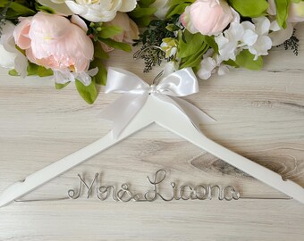 Surprise Sale-Wedding Hanger. Personalized Bridal Wedding Hanger. Bridal Hanger. Bridal Party. Custome Hanger. Comes With Bow.