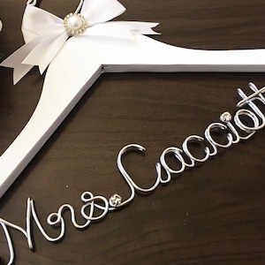 One Day Sale_Wedding Hanger Personalize Bridal Hanger, Wedding Gown Hanger, Name hanger, One Line basic Hanger,