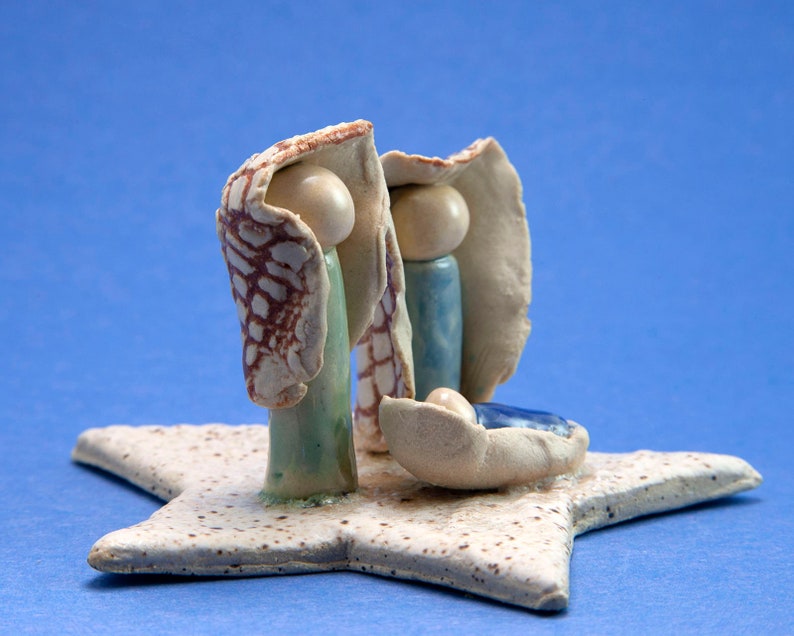 Handcrafted handbuilt MINI Ceramic Nativity