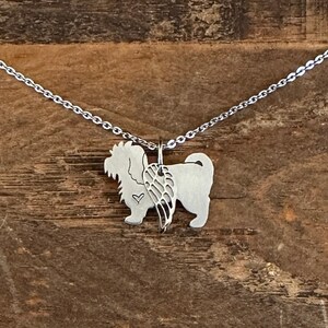 Engel Hund Halskette Shih Tzu Haustier Andenken-Denkmal Geschenk Tribute Anhänger