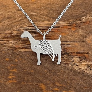 Angel LaMancha Goat Necklace Pet Keepsake Memorial Gift Tribute