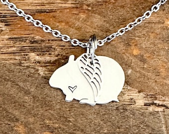 Angel Hamster Necklace Pet Keepsake Memorial Gift Jewelry