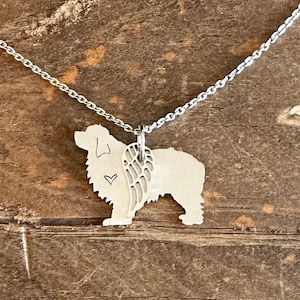 Angel Dog Necklace Newfoundland Pet Keepsake Memorial Gift Tribute Pendant Jewelry image 1