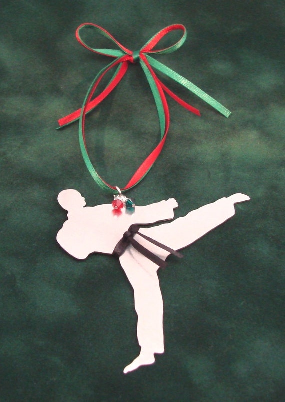 Items similar to Karate Tae Kwon Do Metal Christmas Tree Ornament Male