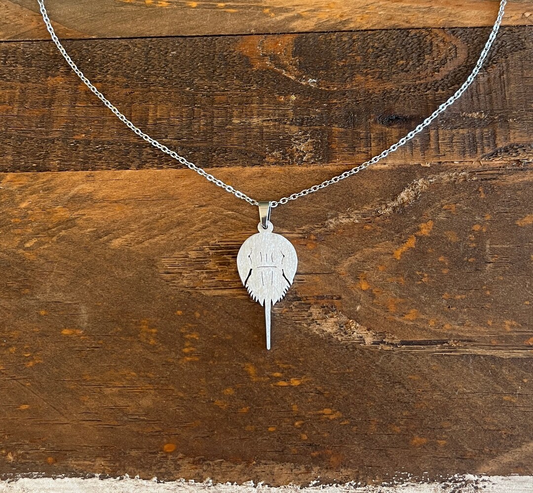 Horseshoe Crab Necklace Stainless Steel Etsy