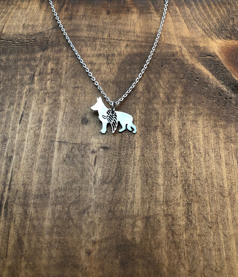 Angel Dog Necklace German Shepherd Dog Etsy