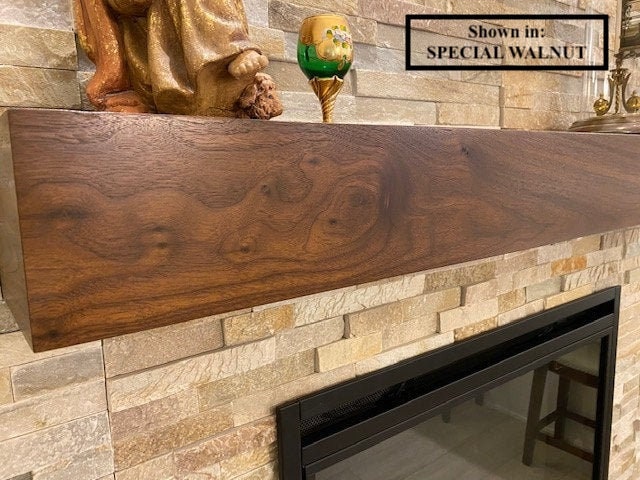 Modern Walnut Beam Mantel Black Walnut Mantel Wood Mantel - Etsy Canada