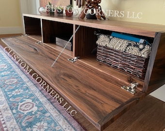 Modern Entertainment Center with Hidden Storage, Floating entertainment center, Media Storage
