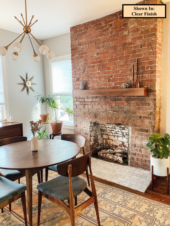 Modern Walnut Beam Mantel Black Walnut Mantel Wood Mantel - Etsy Canada