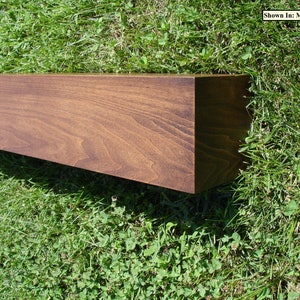 Modern Poplar Wood Fireplace Mantel in Light Brown