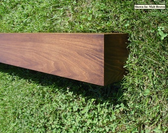 Modern Poplar Wood Fireplace Mantel in Light Brown