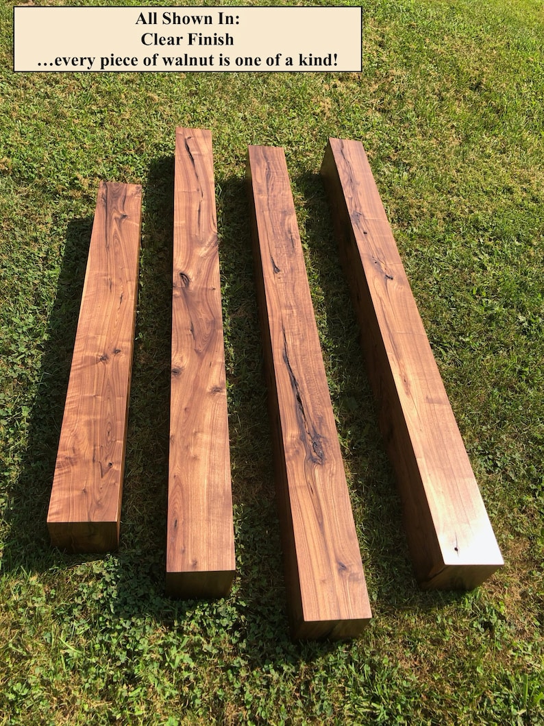 Knotted Walnut Beam Mantel Black Walnut Mantel Wood Mantel Etsy