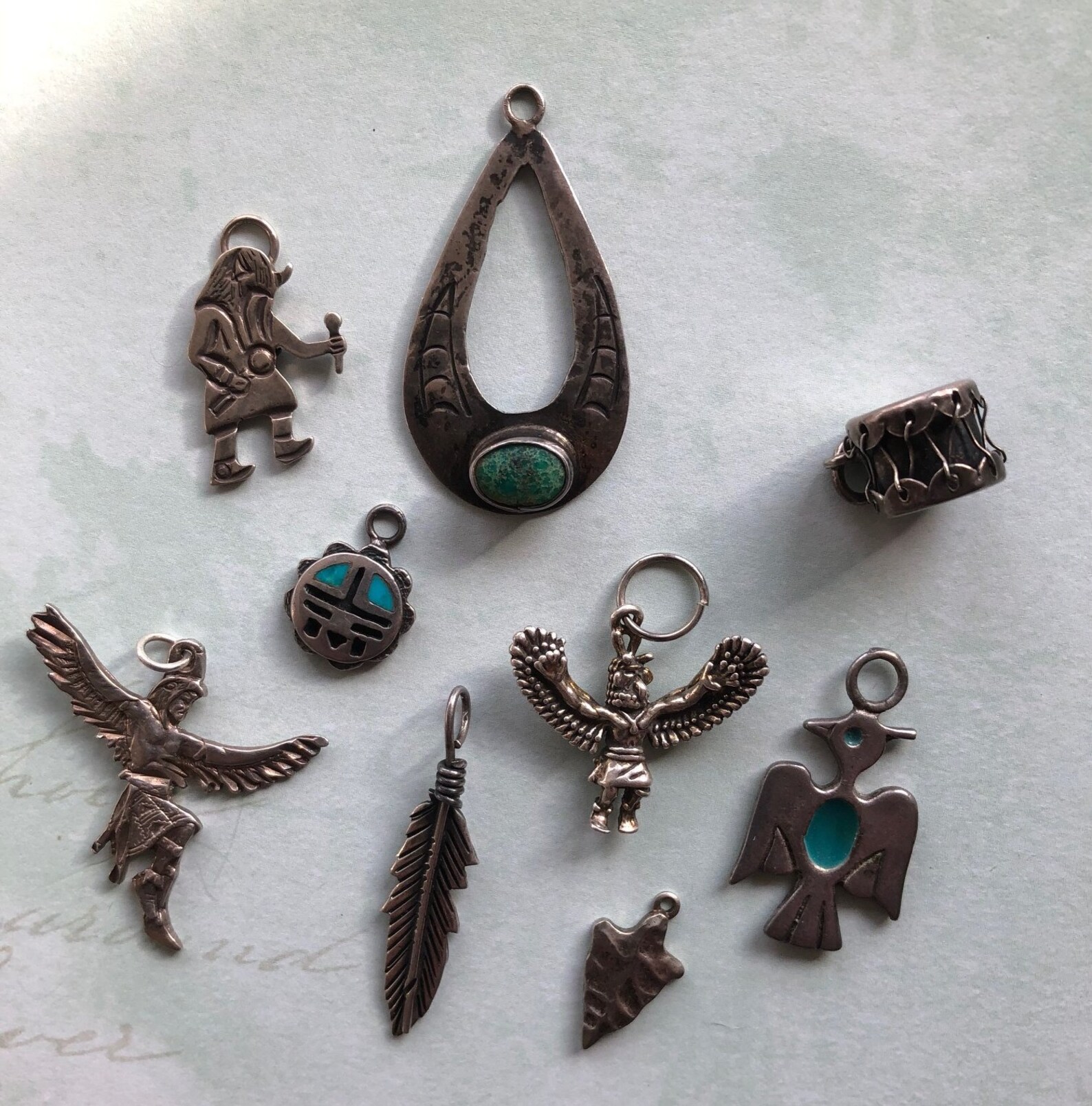 Sterling Silver Native American Charms Collection Etsy