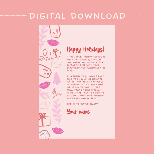 Beautycounter Custom Holiday Card