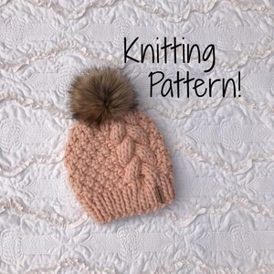 PATTERN // ADULT ONLY // Marie Beanie //Braided Cable Knit Beanie Pattern // Beanie Pattern // Knit Hat Pattern // Knit Beanie Pattern //