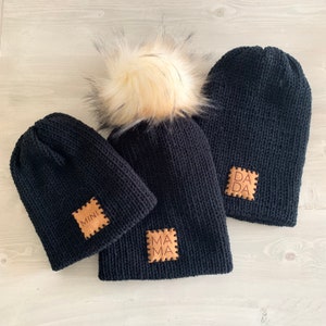 MAMA - DADA - MINI - Semi-Slouchy Knit Beanies