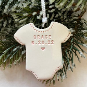 personalized new baby Christmas ornament gift