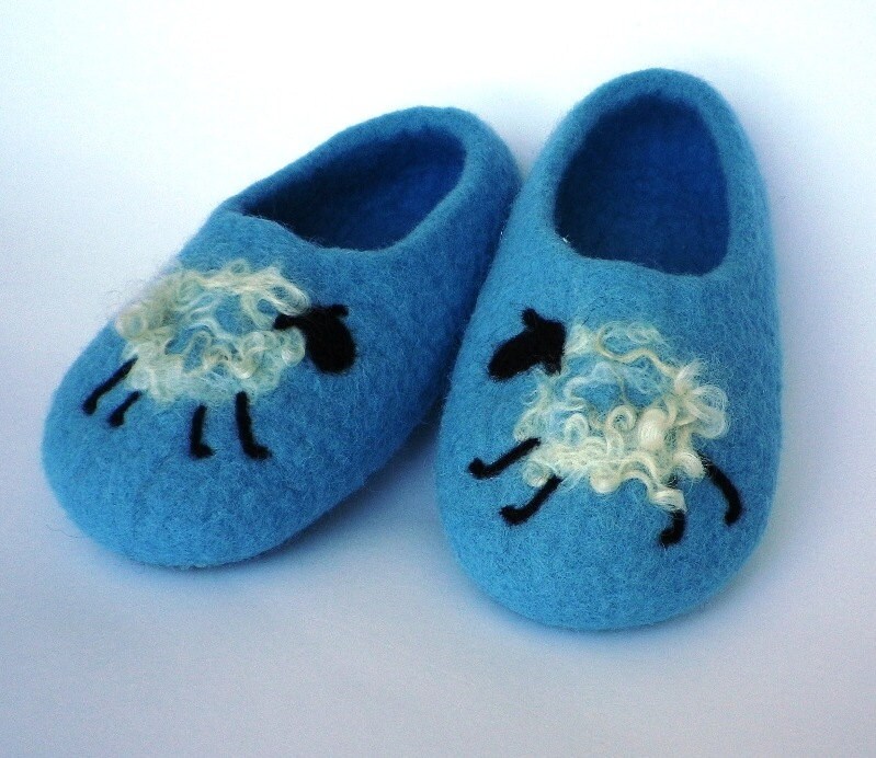 kids boiled wool slippers