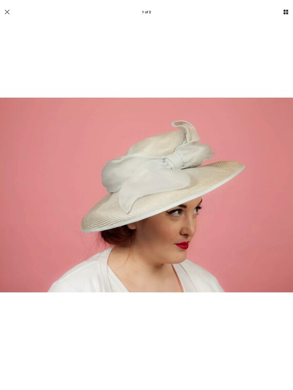 Blue grey silver formal hat