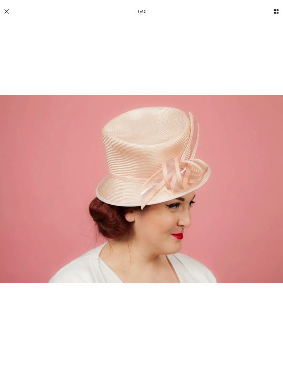 Blush pink formal hat