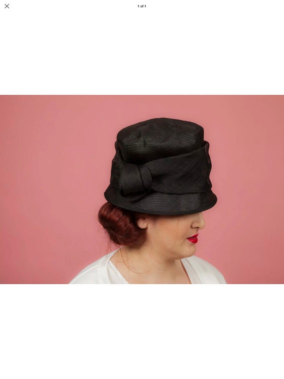 Black formal bucket hat
