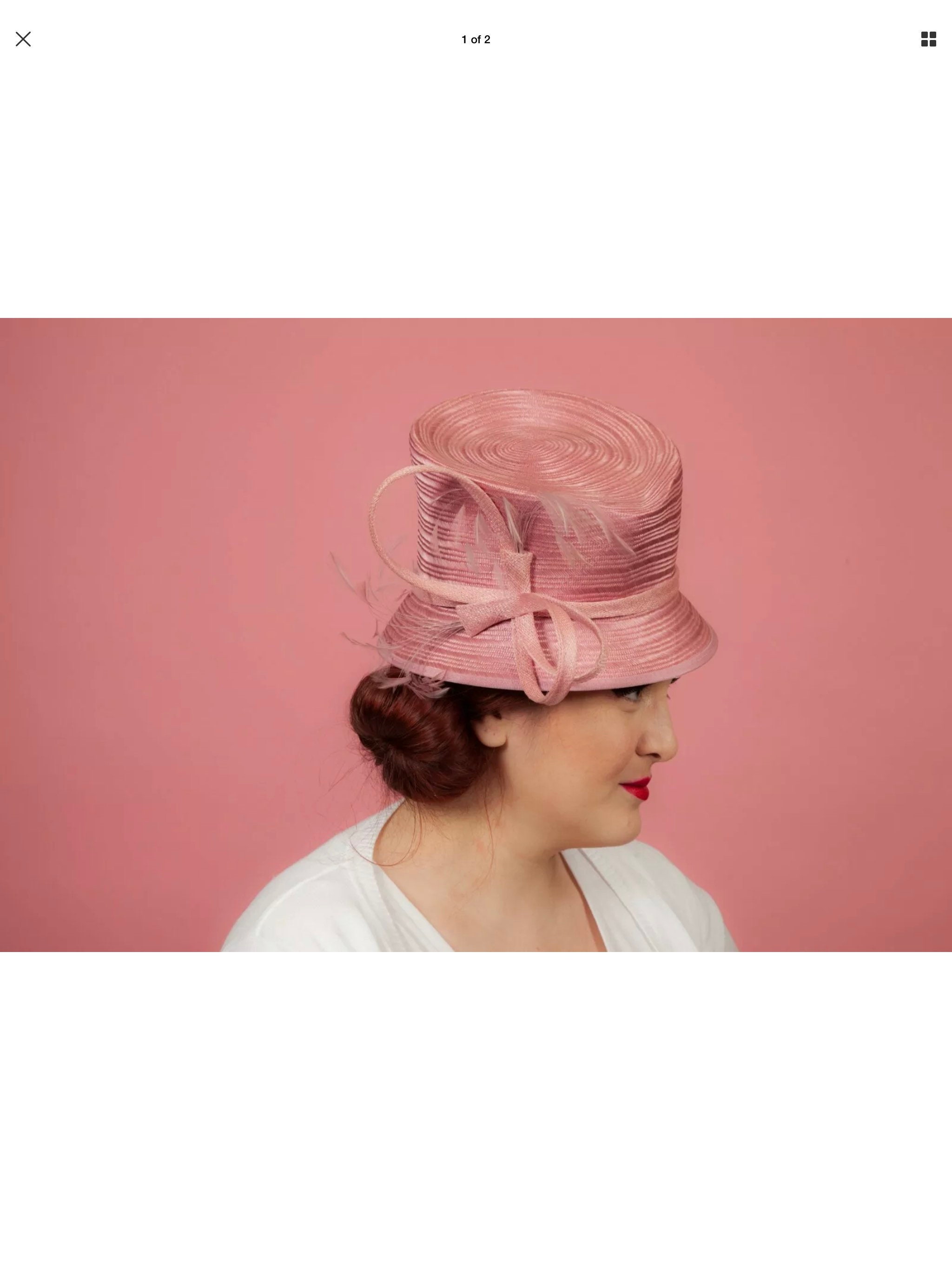 Pink Feathered Formal Bucket Hat | Etsy 