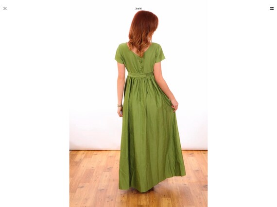 stunning vintage green evening dress - image 5