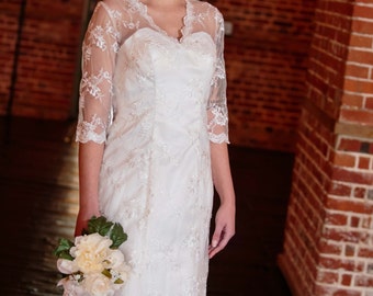 Stunning Vintage lace wedding dress Art Deco Grace Kelly / Kate Middleton vintage lace wedding dress