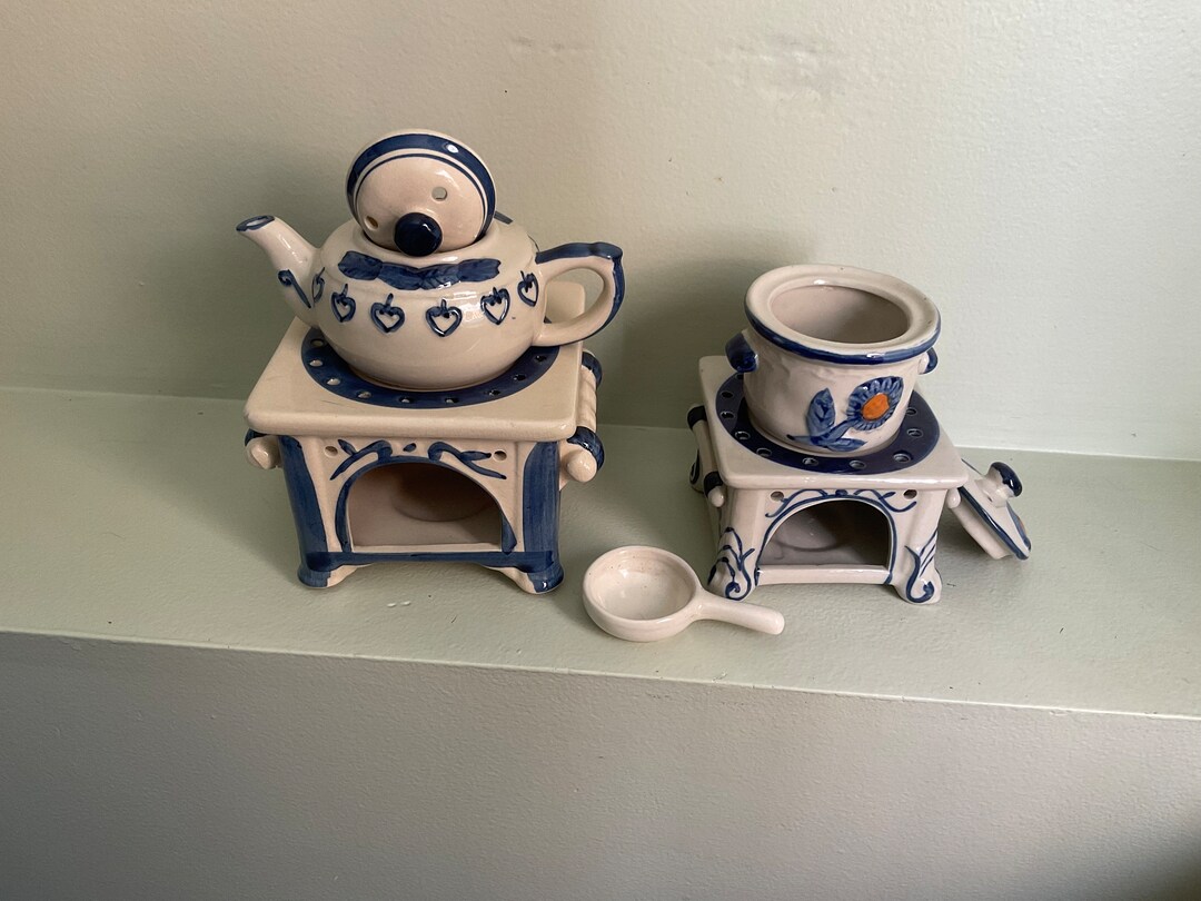 Mini Ceramic Kitchen Stoves With Teapot 7 Pieces Etsy
