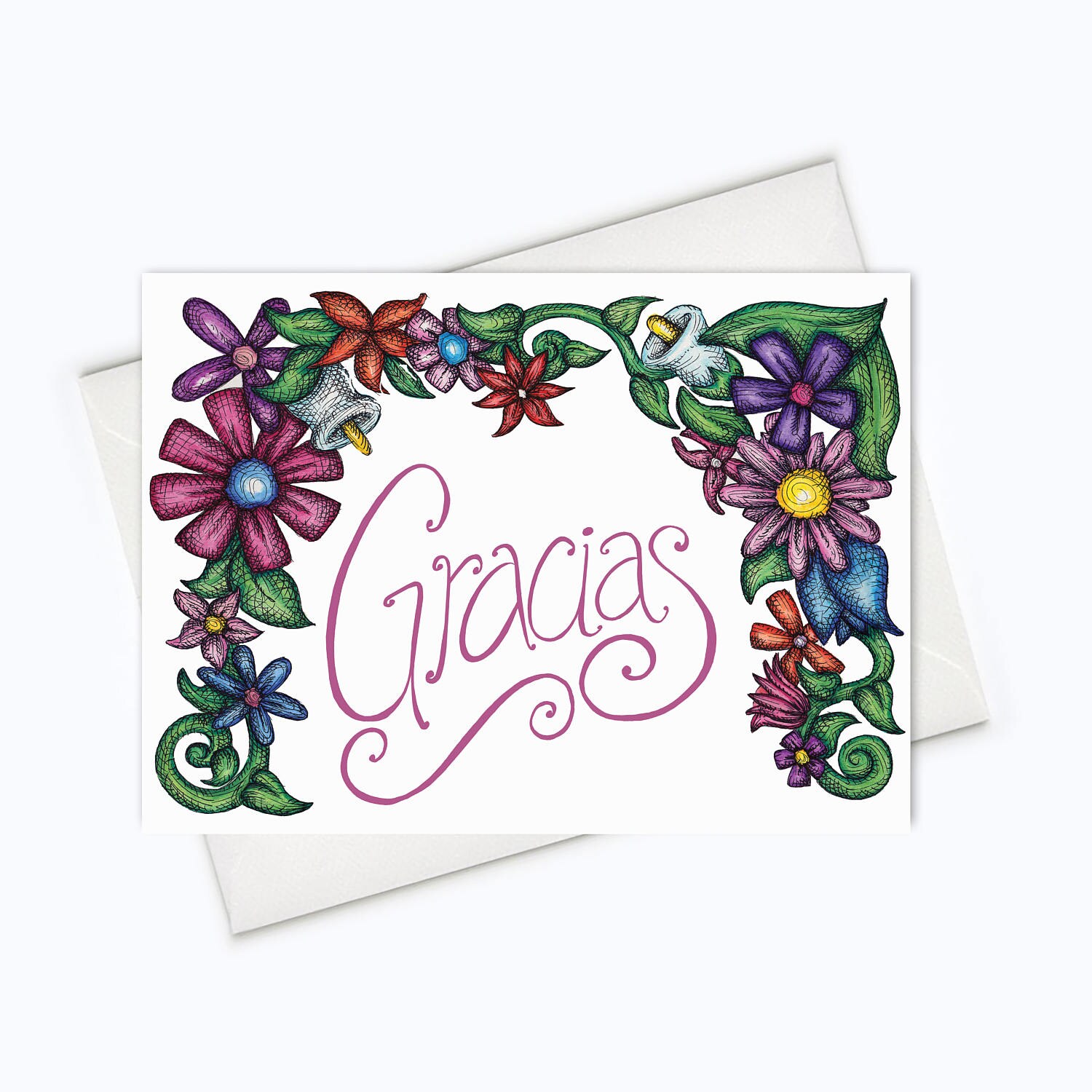 GRACIAS CARD Spanish Thank You Card Gracias Spanish Card | Etsy