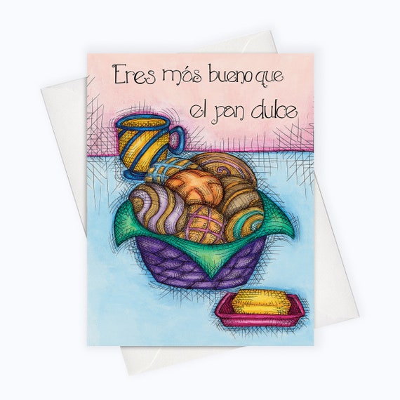 Tarjeta Espa U00f1ol Pan Dulce Card Espa U00f1ol Celebration Sweet Spanish Card Dexis Iberica Friendship Cards Paper Party Supplies