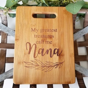 My Greatest Treasures Cutting Board, Grandma Gift, Kitchen Decor