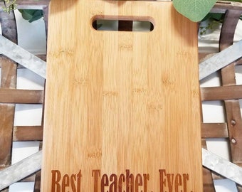Beste leraar ooit snijplank, leraar cadeau, keuken decor