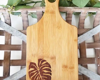Palmblad snijplank, stranddecor, tropisch decor, keukendecor